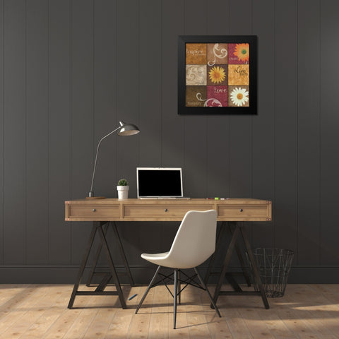 Spice 9 Patch Black Modern Wood Framed Art Print by Greene, Taylor