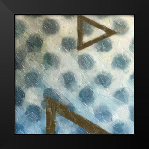 ABSTRACT TRIAD I Black Modern Wood Framed Art Print by Greene, Taylor