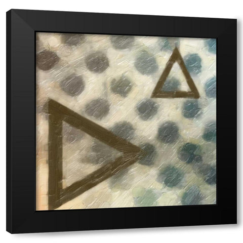 ABSTRACT TRIAD II Black Modern Wood Framed Art Print by Greene, Taylor
