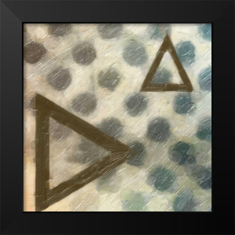 ABSTRACT TRIAD II Black Modern Wood Framed Art Print by Greene, Taylor
