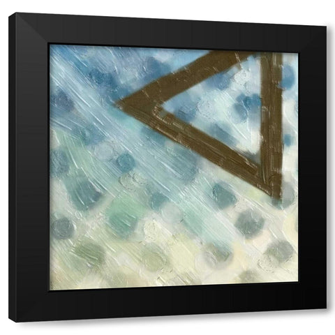 ABSTRACT TRIAD III Black Modern Wood Framed Art Print with Double Matting by Greene, Taylor