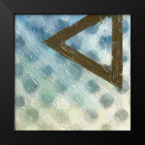 ABSTRACT TRIAD III Black Modern Wood Framed Art Print by Greene, Taylor