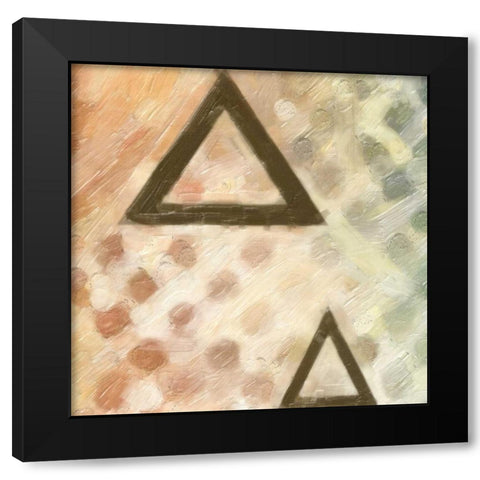 ABSTRACT TRIAD IV Black Modern Wood Framed Art Print by Greene, Taylor