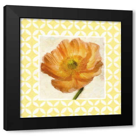 MOROCCAN YELLOW FLORAL 4 Black Modern Wood Framed Art Print by Greene, Taylor