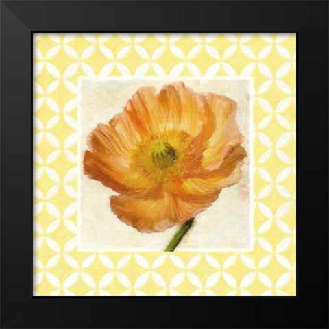 MOROCCAN YELLOW FLORAL 4 Black Modern Wood Framed Art Print by Greene, Taylor