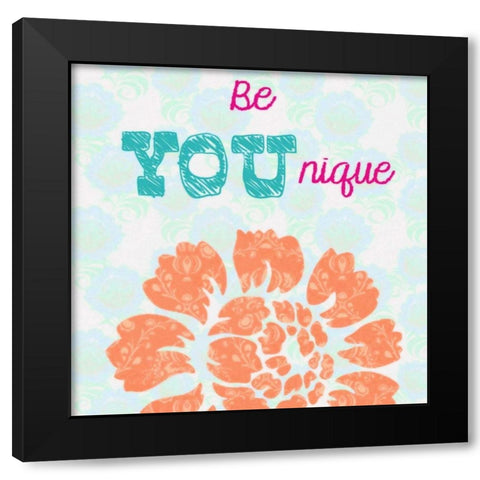 BE YOU NIQUE Black Modern Wood Framed Art Print by Greene, Taylor