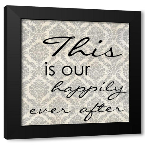 THIS IS OUR Black Modern Wood Framed Art Print with Double Matting by Greene, Taylor