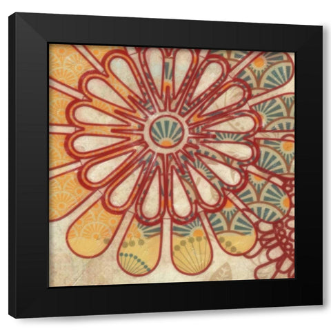 FLORA TRANCE I Black Modern Wood Framed Art Print with Double Matting by Greene, Taylor