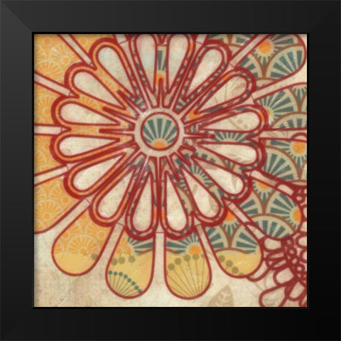 FLORA TRANCE I Black Modern Wood Framed Art Print by Greene, Taylor