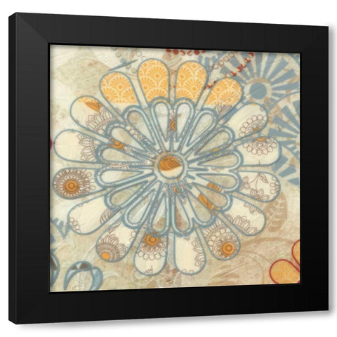 FLORA TRANCE II Black Modern Wood Framed Art Print with Double Matting by Greene, Taylor