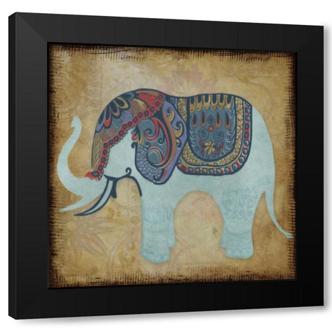 ELEGANT PACHYDERM Black Modern Wood Framed Art Print with Double Matting by Greene, Taylor