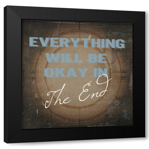 THE END Black Modern Wood Framed Art Print by Greene, Taylor