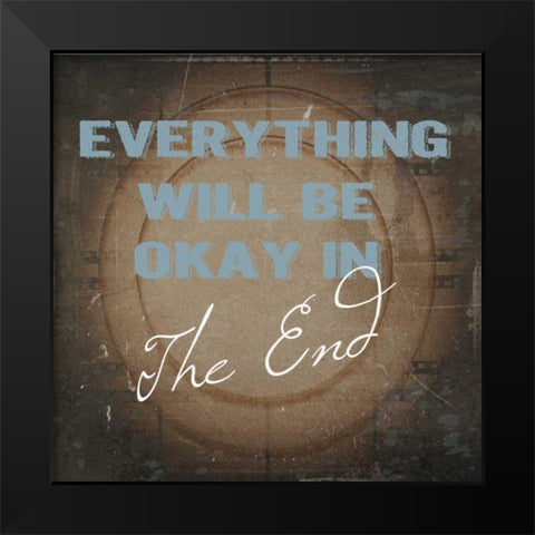 THE END Black Modern Wood Framed Art Print by Greene, Taylor