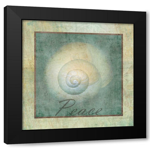 PEACE  Black Modern Wood Framed Art Print by Greene, Taylor