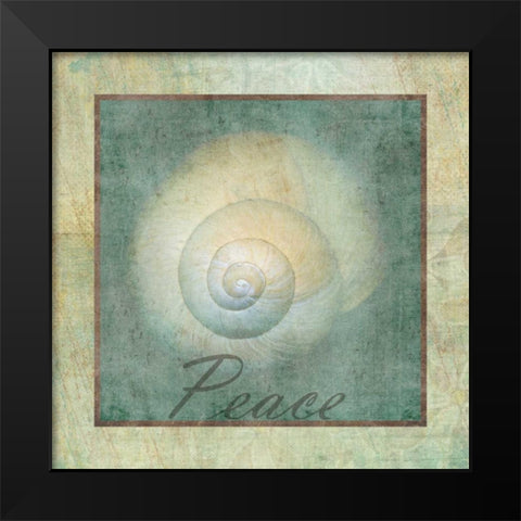 PEACE  Black Modern Wood Framed Art Print by Greene, Taylor