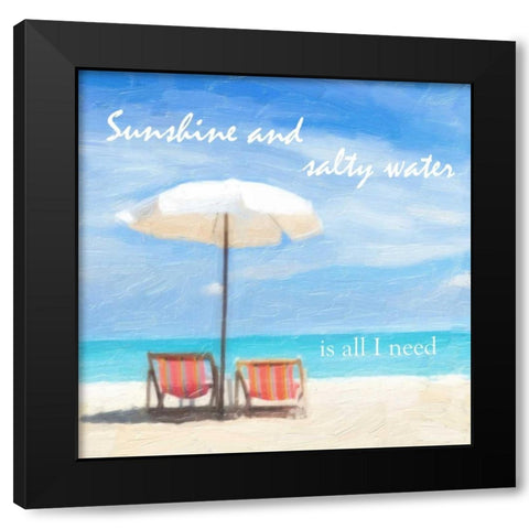 SUNSHINE AND SALTY WATER Black Modern Wood Framed Art Print with Double Matting by Greene, Taylor