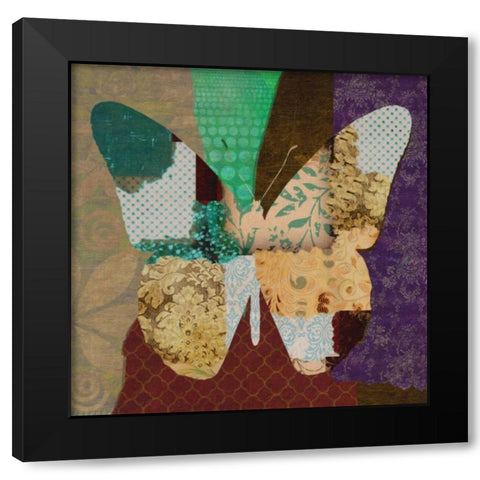 RISE ABOVE BUTTERFLY Black Modern Wood Framed Art Print with Double Matting by Greene, Taylor