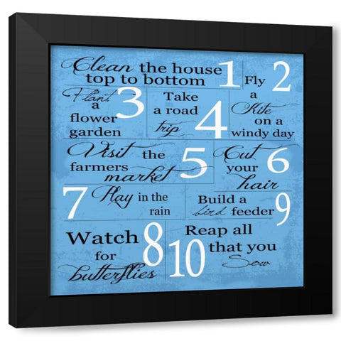 SPRING 2 Black Modern Wood Framed Art Print by Greene, Taylor