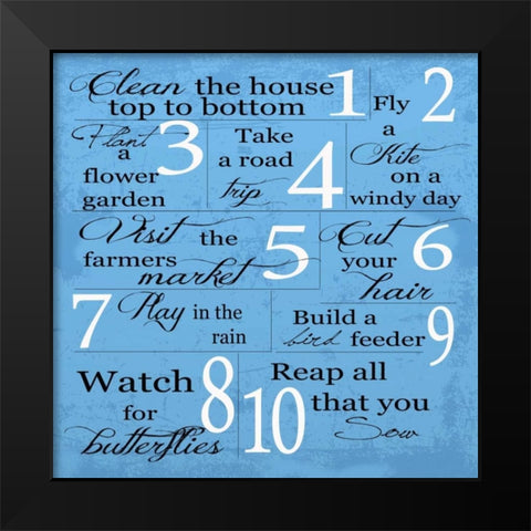 SPRING 2 Black Modern Wood Framed Art Print by Greene, Taylor