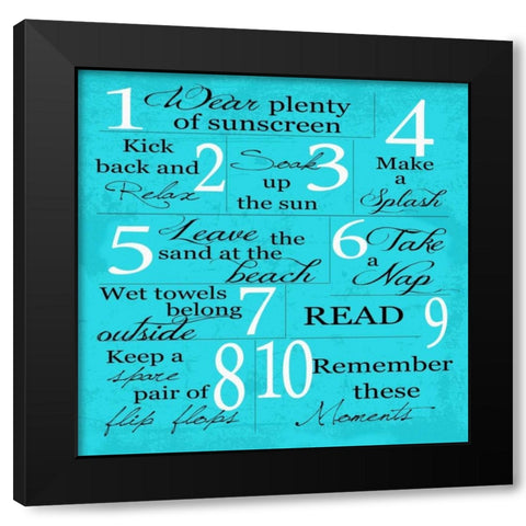 SUMMER 1 Black Modern Wood Framed Art Print with Double Matting by Greene, Taylor