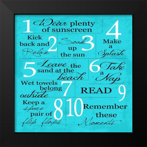 SUMMER 1 Black Modern Wood Framed Art Print by Greene, Taylor