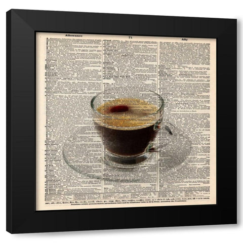 Espresso No Words Black Modern Wood Framed Art Print with Double Matting by Greene, Taylor