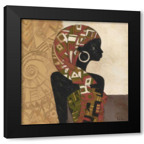 REGALITY I Black Modern Wood Framed Art Print with Double Matting by Greene, Taylor