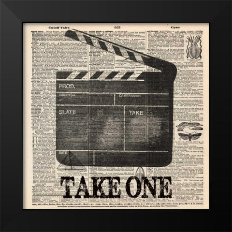 TAKE ONE Black Modern Wood Framed Art Print by Greene, Taylor