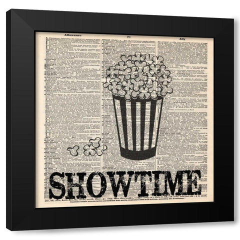 SHOWTIME 3 Black Modern Wood Framed Art Print by Greene, Taylor