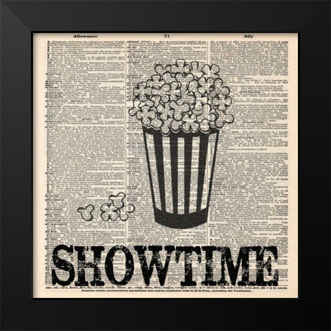 SHOWTIME 3 Black Modern Wood Framed Art Print by Greene, Taylor