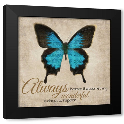 Always Believe Black Modern Wood Framed Art Print with Double Matting by Greene, Taylor