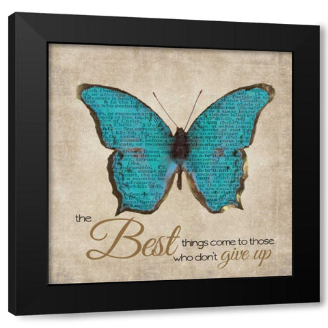 THE BEST THINGS 2 Black Modern Wood Framed Art Print by Greene, Taylor