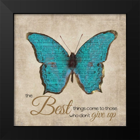 THE BEST THINGS 2 Black Modern Wood Framed Art Print by Greene, Taylor