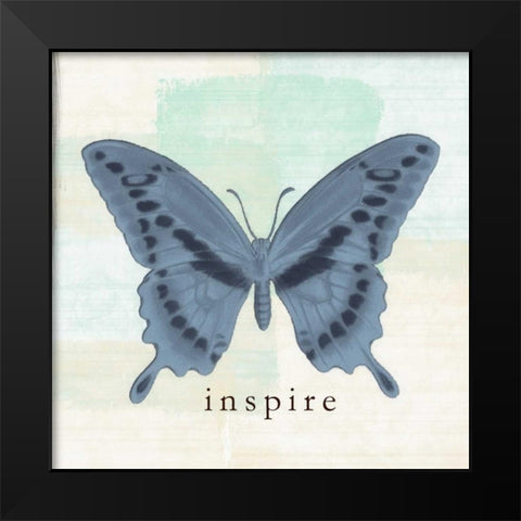 Butterfly Inspire Black Modern Wood Framed Art Print by Greene, Taylor