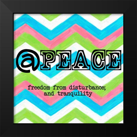 Peace 2 Black Modern Wood Framed Art Print by Greene, Taylor