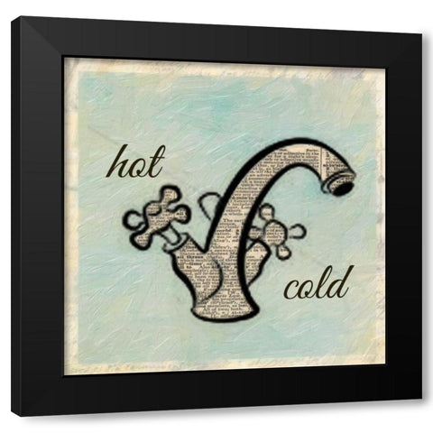 Hot Cold Black Modern Wood Framed Art Print by Greene, Taylor