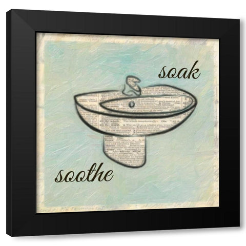 Soak Soothe Black Modern Wood Framed Art Print with Double Matting by Greene, Taylor