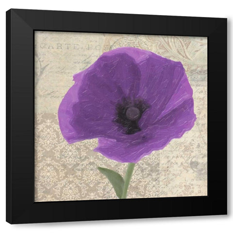 PLUM POPPY I Black Modern Wood Framed Art Print by Greene, Taylor