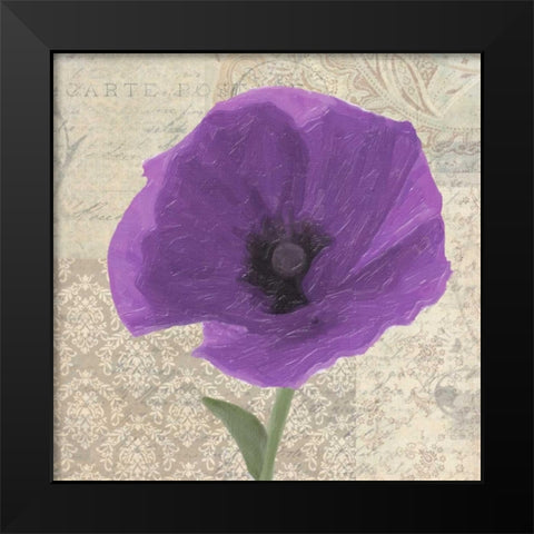 PLUM POPPY I Black Modern Wood Framed Art Print by Greene, Taylor