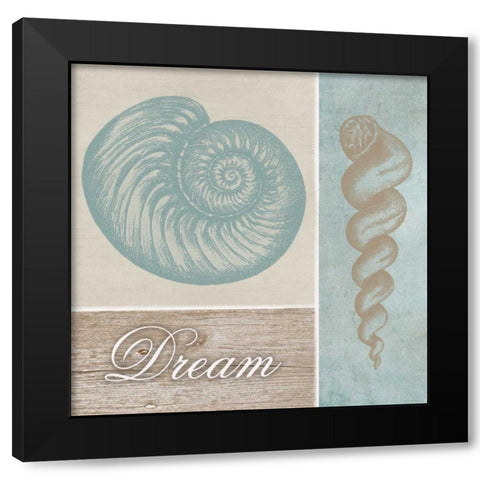 Dream Shells Black Modern Wood Framed Art Print by Greene, Taylor