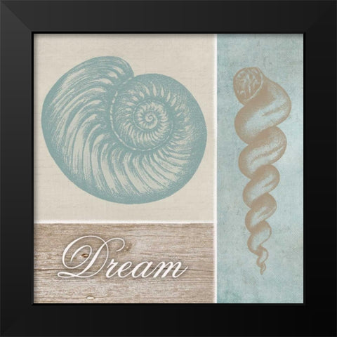 Dream Shells Black Modern Wood Framed Art Print by Greene, Taylor