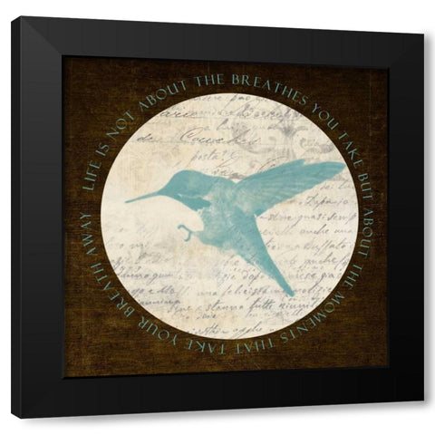 Life Bird Black Modern Wood Framed Art Print with Double Matting by Greene, Taylor