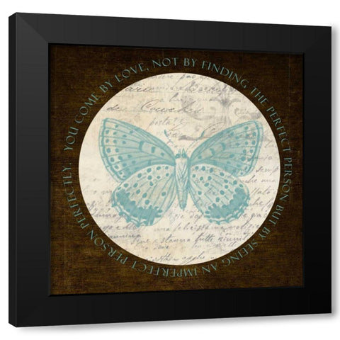 Love Butterfly Black Modern Wood Framed Art Print by Greene, Taylor