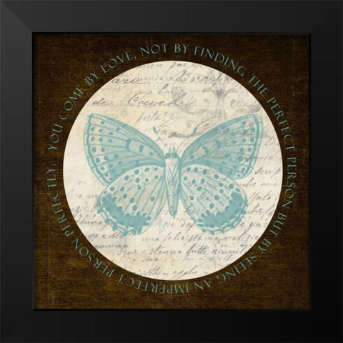 Love Butterfly Black Modern Wood Framed Art Print by Greene, Taylor