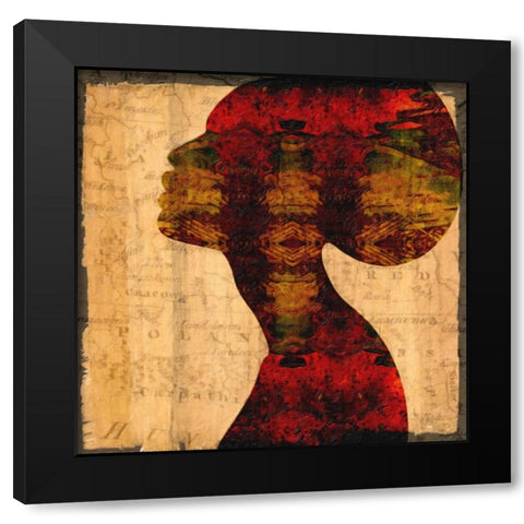 Nubian Queen II Black Modern Wood Framed Art Print with Double Matting by Greene, Taylor