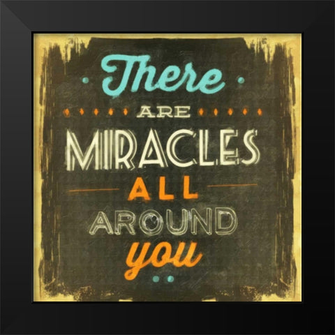 Miracles All Around Black Modern Wood Framed Art Print by Greene, Taylor