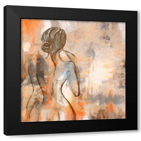 Amber Beauty I Black Modern Wood Framed Art Print by Greene, Taylor