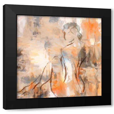 Amber Beauty II Black Modern Wood Framed Art Print by Greene, Taylor