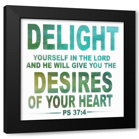 Delight Black Modern Wood Framed Art Print with Double Matting by Greene, Taylor