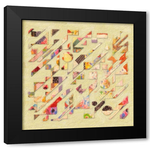 Abstract Quilt I Black Modern Wood Framed Art Print with Double Matting by Greene, Taylor